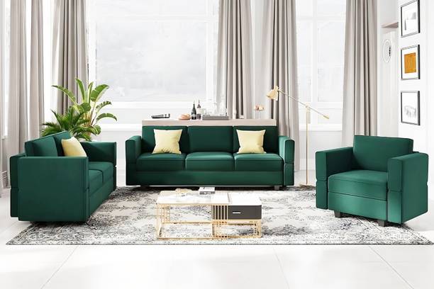 Homeify Skyler 6 Seater Sofa Loveseat and Chair Set for Living Room Fabric 3 + 2 + 1 Sofa Set