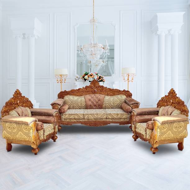 W.S.HANDICRAFTS Fabric 3 + 1 + 1 Sofa Set