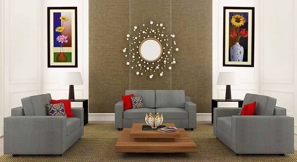 Homeify Poppy 4 Seater 2+1+1 Living Room Sofa Set Fabric 2 + 1 + 1 Sofa Set