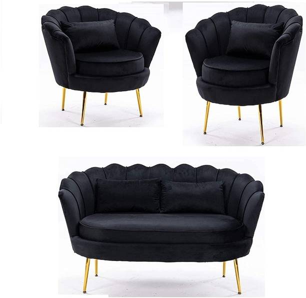 Smarts collection beautiful fabric sofa set with metal legs for your living room, bedroom, office Fabric 2 + 1 + 1 Sofa Set
