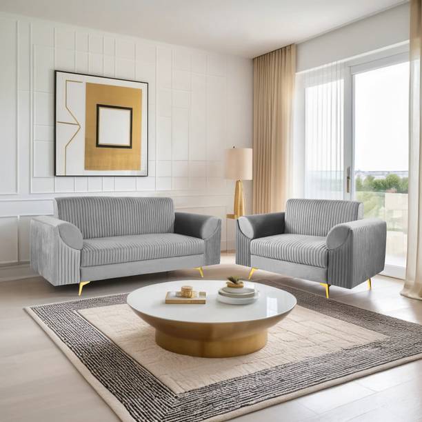 Seventh Heaven Venice 5 Seater Sofa Set, Plush Suede Fabric 3 + 2 Sofa Set