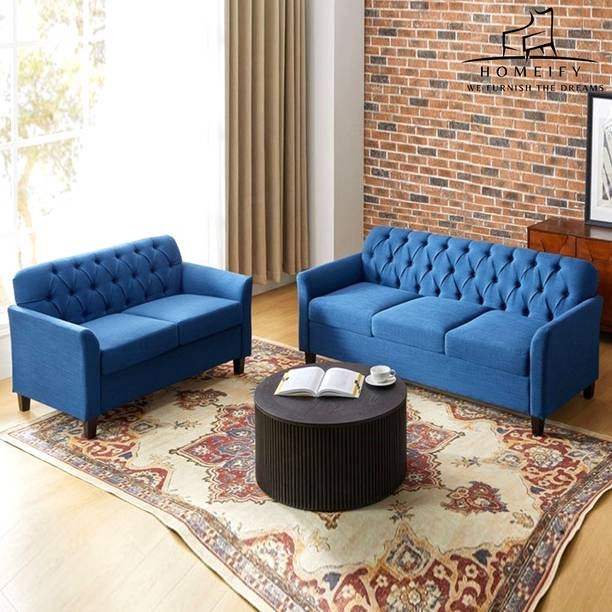 Homeify Aulora 5 Seater Fabric 3+2 Sofa Set for Living Room Fabric 3 + 2 Sofa Set
