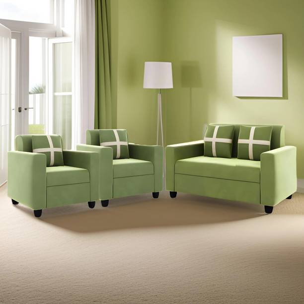 shivang mattress Fabric Upholstered Four Seater Sofa Set For Living Room | Office | Guest Room | Fabric 2 + 1 + 1 Sofa Set