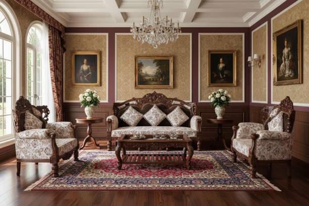 MAM ENTERPRISE Fabric 3 + 1 + 1 Sofa Set