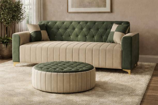 AMBAR Ambar Furniture 3 Seater sofa Solid Wood 3 + 1 Sofa Set