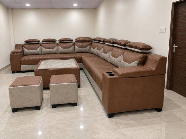 starenterprises Leatherette 3 + 2 + 1 + 1 Sofa Set