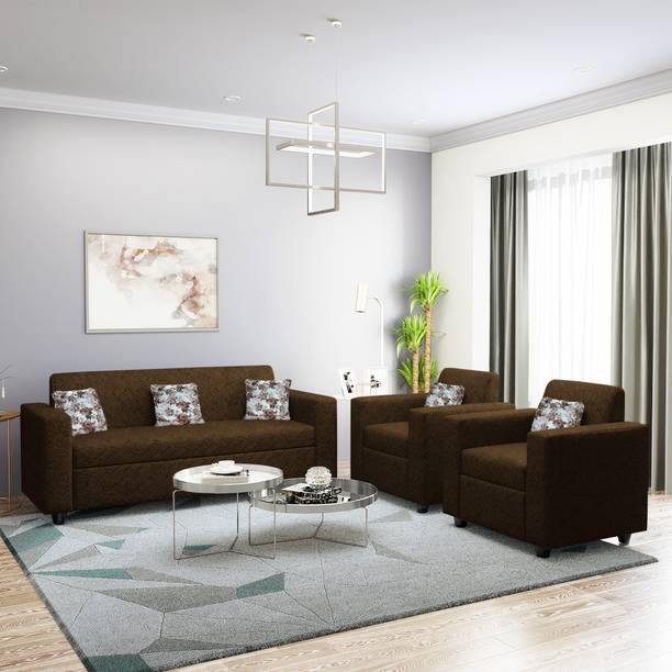 Bharat Lifestyle Lexus Amron Fabric 3 + 1 + 1 Sofa Set