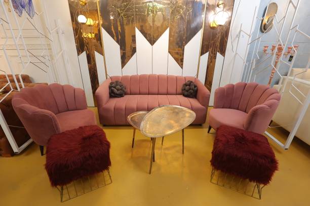 LAKUOK Fabric 3 + 1 + 1 Sofa Set