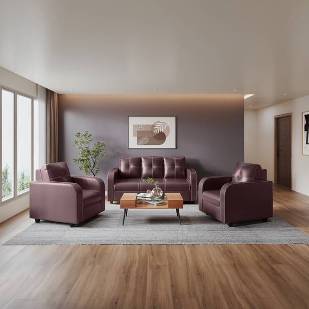 Godrej Interio Tycoon Leatherette 3 + 1 + 1 Sofa Set