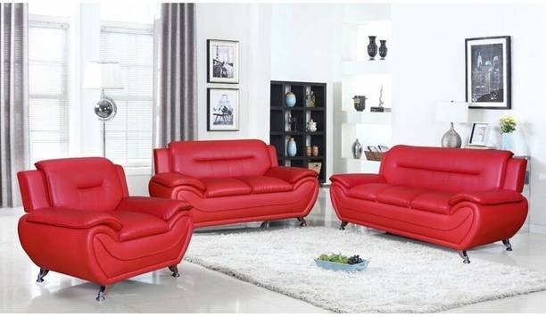 fabrique Visionary Leatherette 3 + 2 + 1 Sofa Set