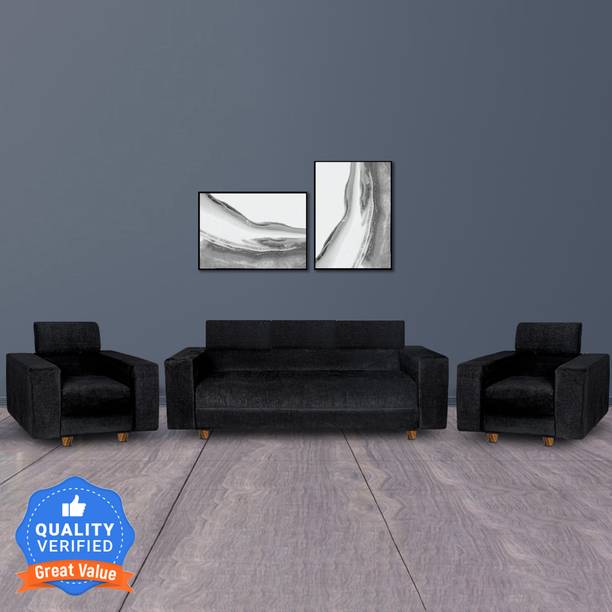Seventh Heaven Berlin 5 Seater Sofa, Extra Spacious, Chenille Molfino Fabric: 3 Year Warranty Fabric 3 + 1 + 1 Sofa Set