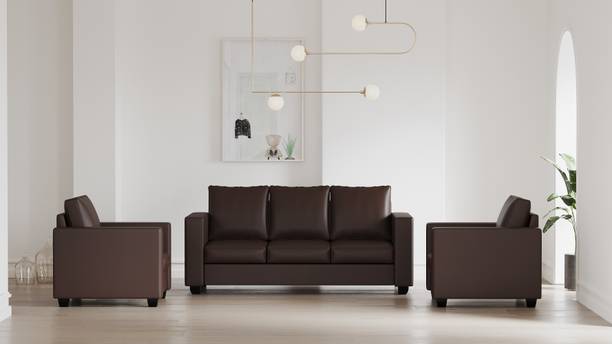 WESTIDO Orlando Leatherette 3 + 1 + 1 Sofa Set