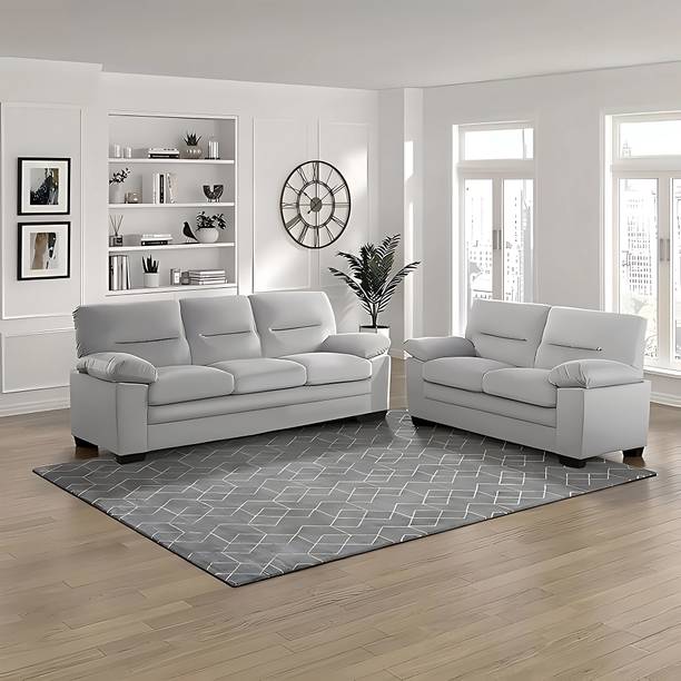 Homeify Wood Aron 5- to 6-Seater Sofa 3+2 Living Room Sofa Set Fabric 3 + 2 Sofa Set