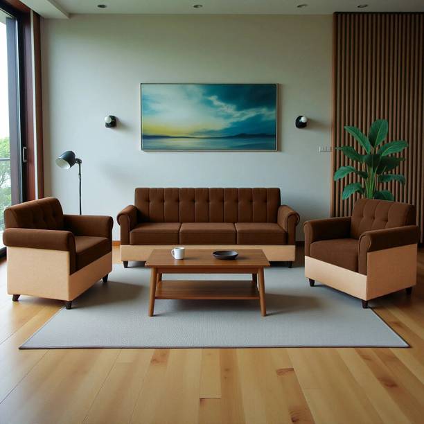 Flipkart Perfect Homes Rapid Quality l Living room Sofa Set l Jute Fabric 3 + 1 + 1 Sofa Set