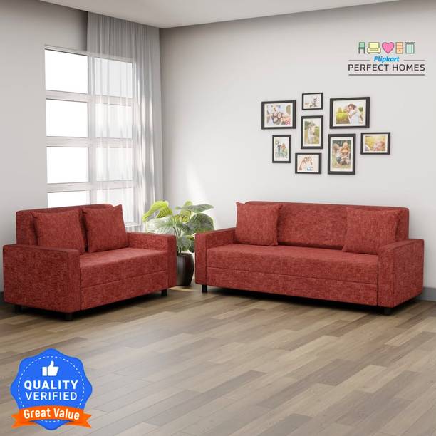 Flipkart Perfect Homes Sophie Fabric 3 + 2 Sofa Set