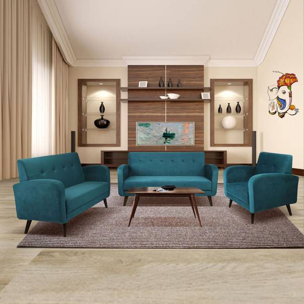 ARRA Rome Tufted Back 6 Seater Sofa Set Fabric 3 + 2 + 1 Sofa Set