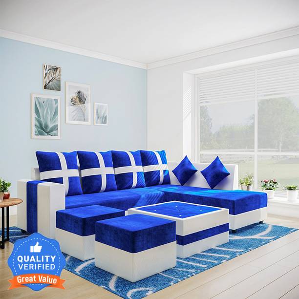 Flipkart Perfect Homes Fabric 3 + 2 + 1 + 1 Sofa Set