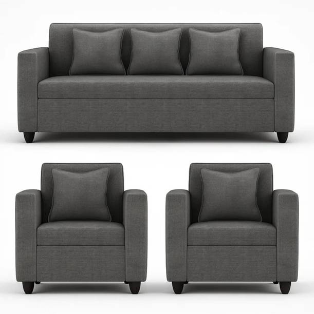 Meble Elephant Grey 3+1+1 Hi Fabric 3 + 1 + 1 Sofa Set