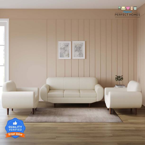 Flipkart Perfect Homes Elano Sofa Set for Living Room Comfortable Breathable Fabric 3 + 1 + 1 Sofa Set