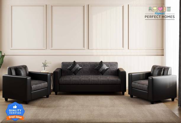 Flipkart Perfect Homes Elegent Look Comfortable Leatherette 3 + 1 + 1 Sofa Set