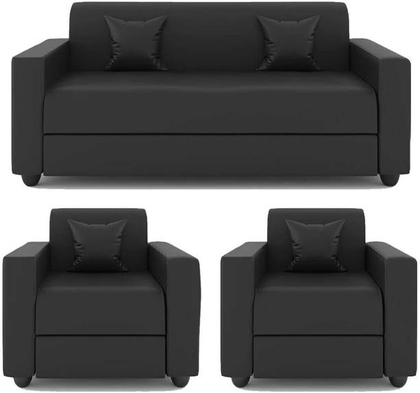 gnanitha New Stylish Sofa For 3 Payer, Sofa Set Furniture Leatherette 3 + 1 + 1 Sofa Set