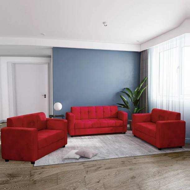 TrueValue Premium Quality Velvet Fabric 3 + 2 + 2 Sofa Set