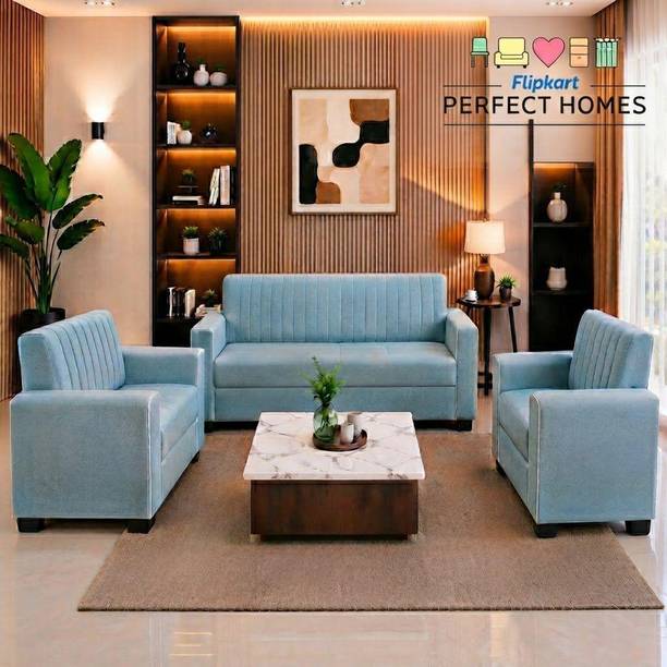 Flipkart Perfect Homes Elite Luxe Fabric 3 + 1 + 1 Sofa Set
