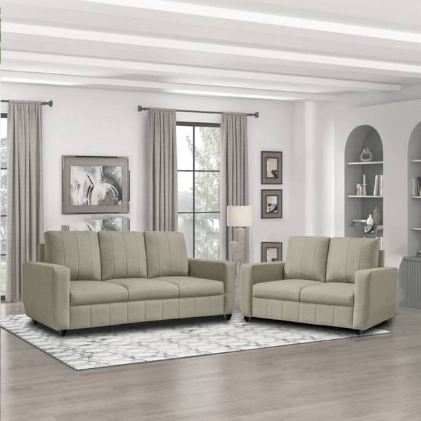 Cozyheaven Hazel 3 + 2 Sofa Set For Living Room Fabric 3 + 2 Sofa Set