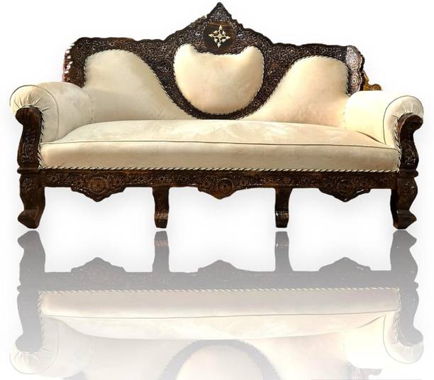 impression art store teak wood 5 seater sofa set Solid Wood 3 + 1 + 1 Sofa Set