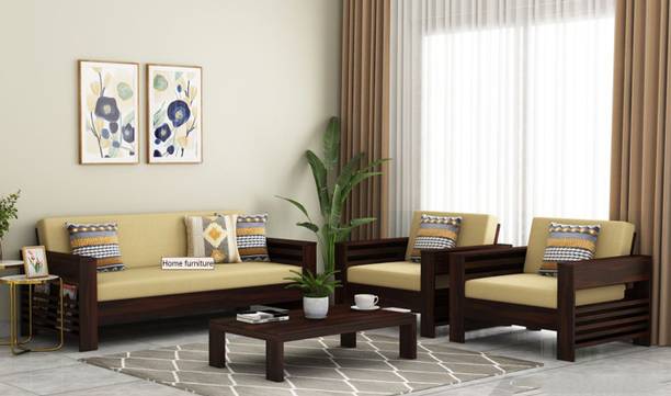 EXOWOOD Sofa Set for Living Room and Office 5 Seater Fabric 3 + 1 + 1 Sofa Set