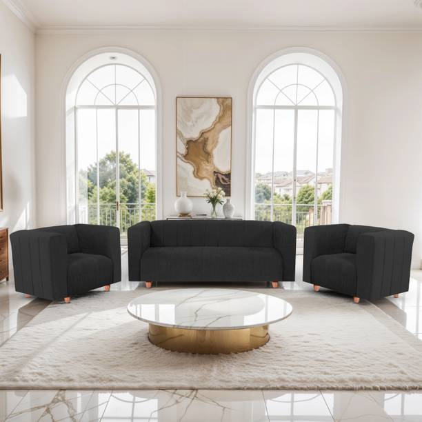 Seventh Heaven Tokyo 5 Seater Sofa Set, Chenille Molfino Fabric with 1 Year Warranty Fabric 3 + 1 + 1 Sofa Set