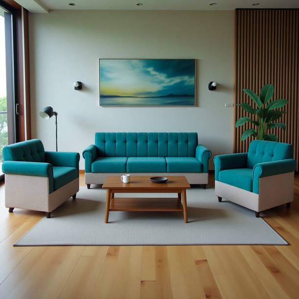 Flipkart Perfect Homes Rapid Quality l Living room Sofa Set l Jute Fabric 3 + 1 + 1 Sofa Set