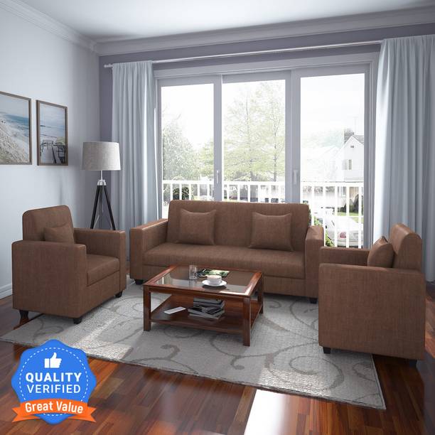 Flipkart Perfect Homes Bonn Fabric 3 + 1 + 1 Sofa Set