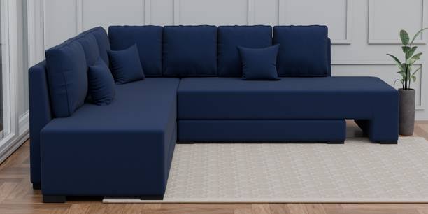 Adorn Homez Imperial Fabric LHS Convertible Sofa Cum Bed in Fabric 3 + 2 Sofa Set
