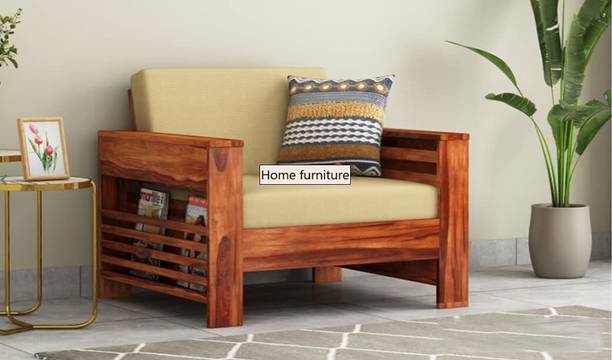 BHAGWATI ART Wooden Sofa Set for Living Room and Office Fabric 3 + 1 + 1 Sofa Set