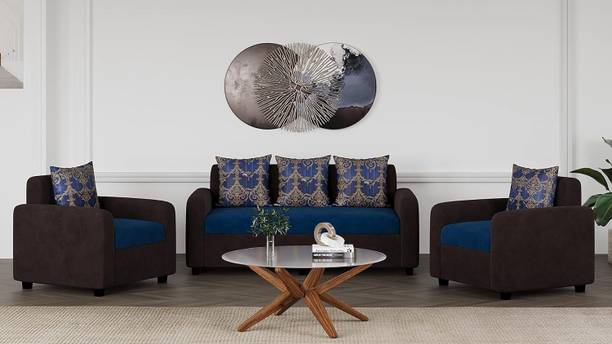 ELTOP Mushi Fabric 3 + 1 + 1 Sofa Set