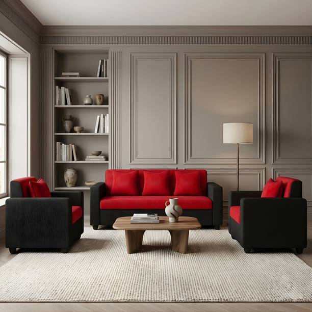 Bharat Lifestyle Tulip Fabric 3 + 1 + 1 Sofa Set