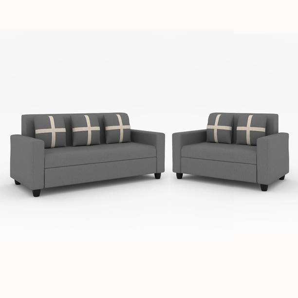 Allie Wood Rio Highback Fabric 3 + 2 Sofa Set