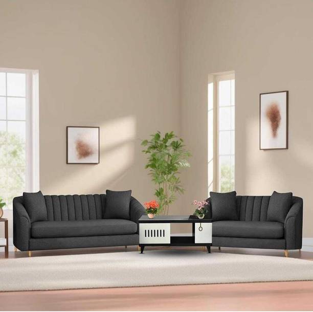 CASAINFITY Fabric 3 + 2 Sofa Set
