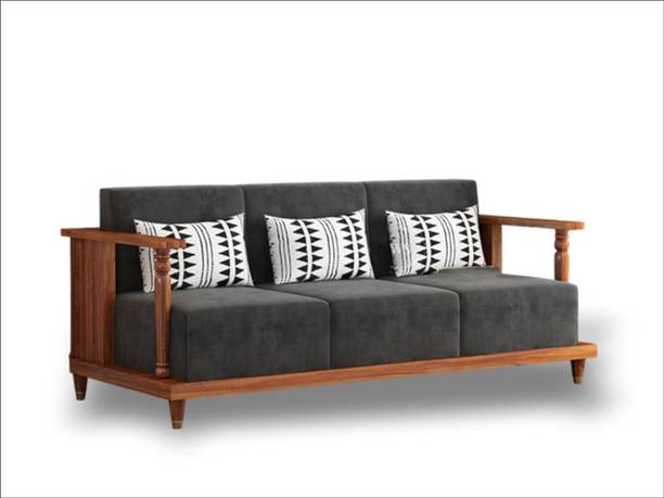 WC White Cedar 3 + 1 + 1 Sofa Set Material:- Solid Wood(Finish Color - black brown) Solid Wood 3 + 2 Sofa Set