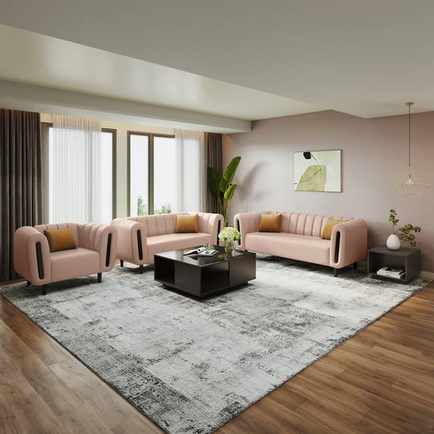 Interio by Godrej Paramount Premium Quality Fabric 3 + 2 + 1 Sofa Set