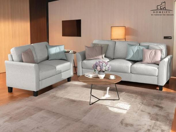 Homeify Swiss for Living Room Fabric 3 + 2 Sofa Set