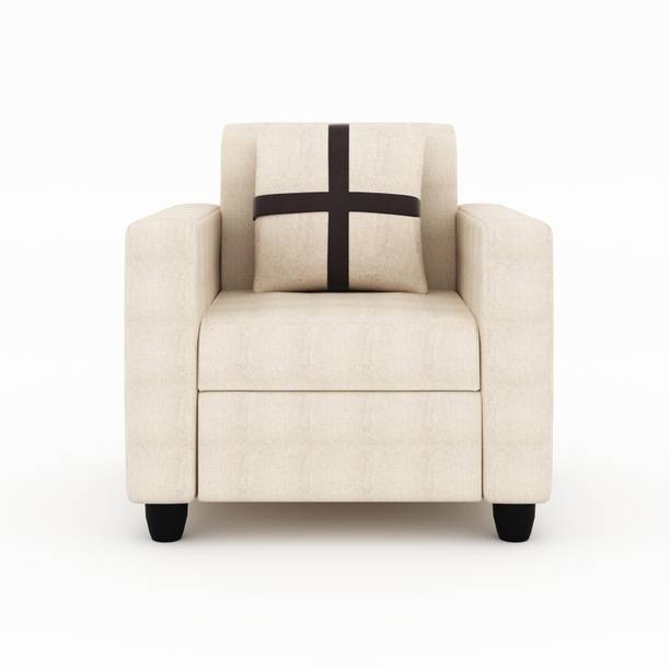 Allie Wood Fabric 1 Seater  Sofa