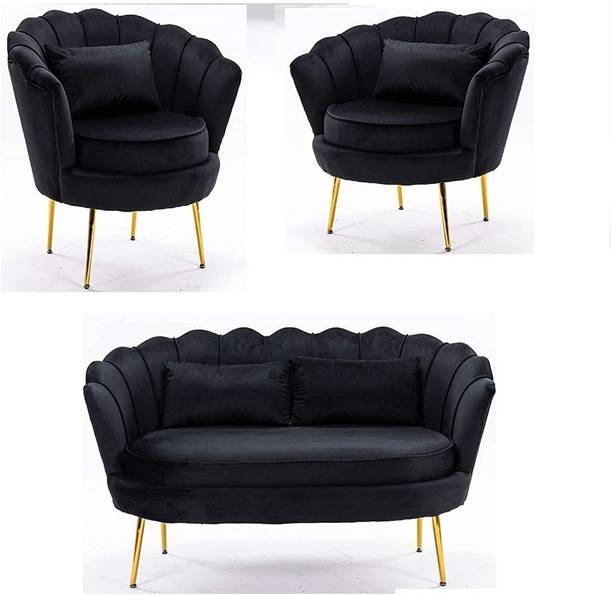 Smarts collection beautiful fabric sofa set with metal legs for your living room, bedroom, office Fabric 2 + 1 + 1 Sofa Set