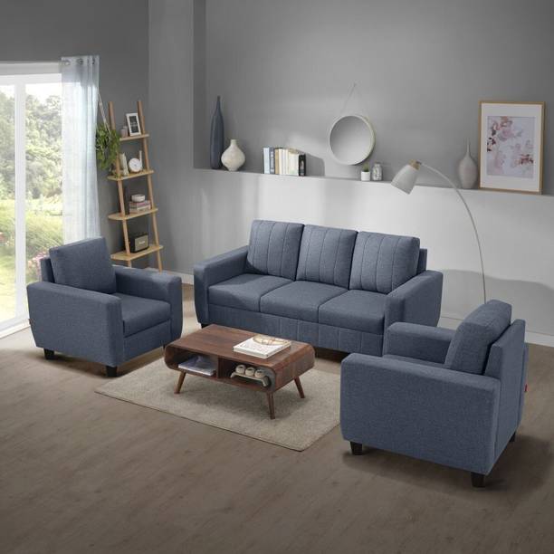 Sleepyhead Bae Designed by Duroflex - Premium with Modern Space-Saving Design Fabric 3 + 1 + 1 Sofa Set