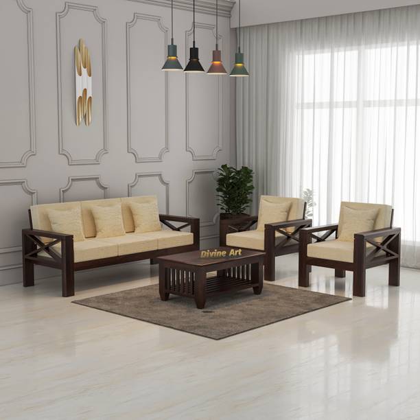 DOKRI 5 Seater Sofa For Living, Waiting Room/ Office Fabric Fabric 3 + 1 + 1 Sofa Set