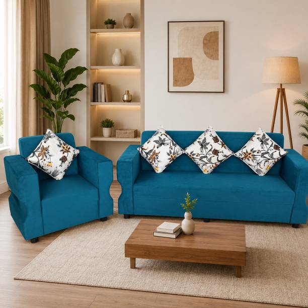 G-OMEN Nexus Premium Seude Velvet Mosha Fabric 3 + 1 Sofa Set