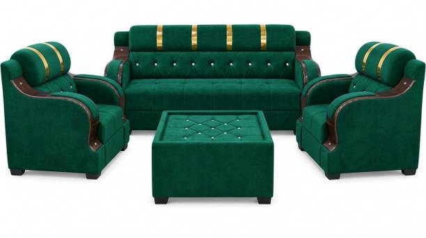 Woodtronic Woodtronic Fabric 3 + 1 + 1 Sofa Set