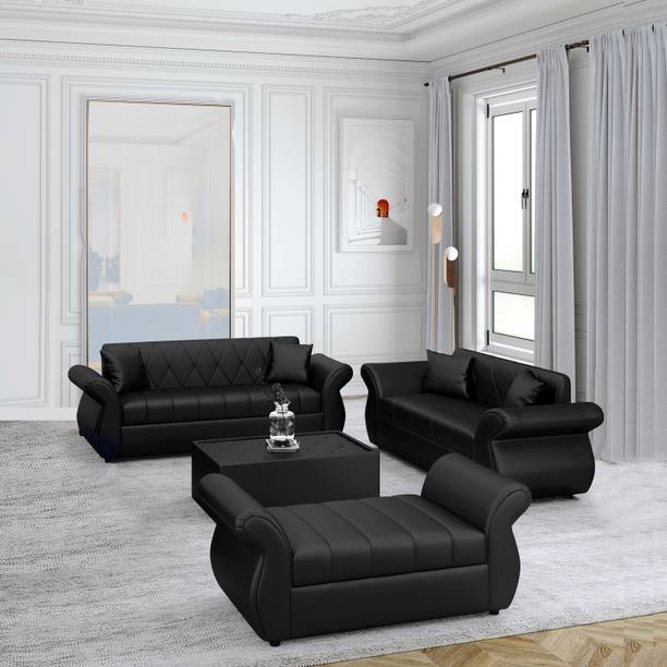 Bharat Lifestyle Alina Leatherette 3 + 2 + 2 + 1 Sofa Set