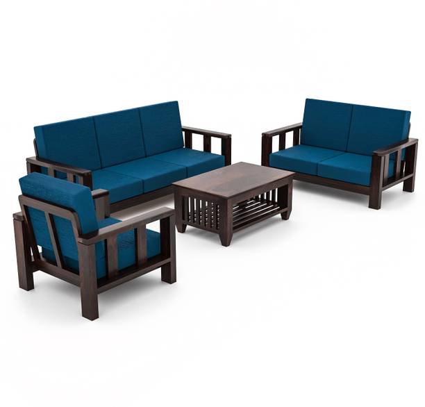 sarswatifurniture Solid Sheesham Wooden Fabric For Living Room, Home & Office Fabric 3 + 2 + 1 Sofa Set